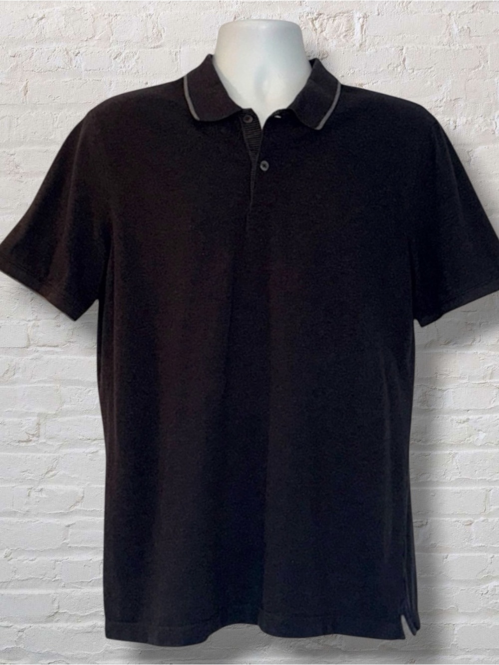 Banana Republic Charcoal Gray Luxe Touch Polo Shirt Men’s Large